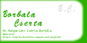 borbala cserta business card