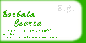 borbala cserta business card